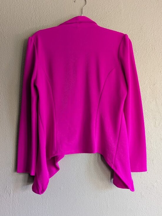 MOA USA | Vibrant Magenta Drape Front Blazer | Size L - Picture 4 of 6